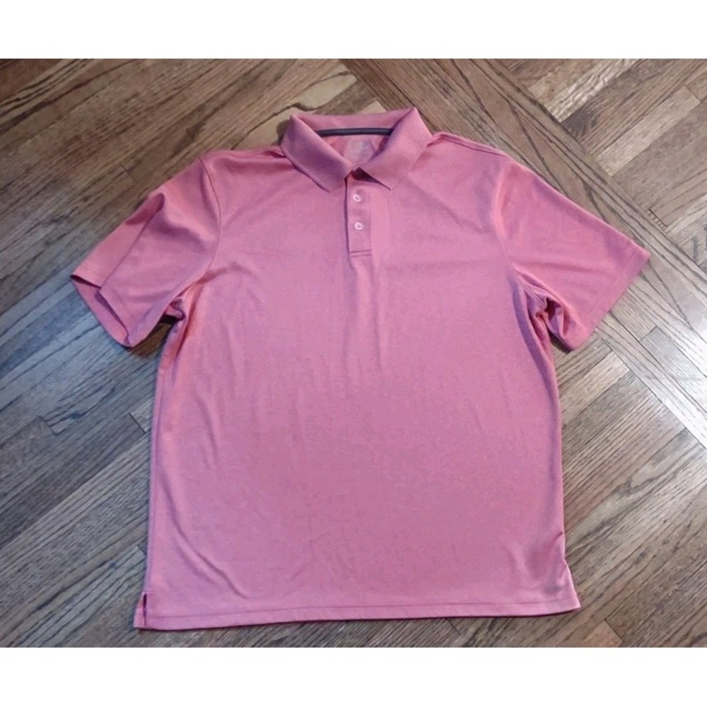C9 Champion Duo Dry Polo Shirt Mens Large L Red Heather Short Sleeve Golf L8376
